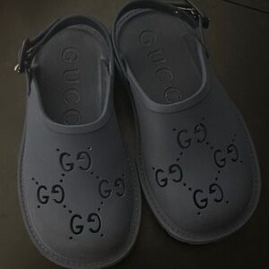 Gucci Perforated Blue Slip-Ons